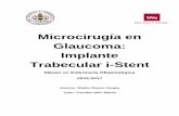 Microcirugía en Glaucoma: Implante Trabecular i-Stent