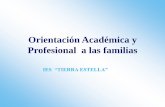 Orientación Académica y Profesional a las familias