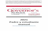 2021 Padre y estudiante manual - radford.edu