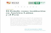 SEMINARIO El Estado como institución en América Latina y ...
