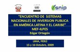 “ENCUENTRO DE SISTEMAS NACIONALES DE INVERSION PUBLICA