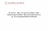 Foro de Consulta de Desarrollo Económico y Competitividad