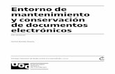 mantenimiento Entorno de y conservación de documentos ...