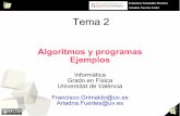Algoritmos y programas Ejemplos - UV
