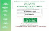 Matemàtiques 4t A ESO Capítol 4: Equacions i sistemes lineals
