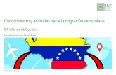 Conocimiento y actitudes hacia la migración venezolana