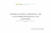ASIMILACIÓN LABORAL DE LOS INMIGRANTES EN ESPAÑA