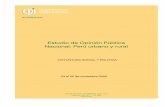 Estudio de Opinión Pública Nacional: Perú urbano y rural