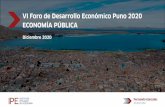 VI Foro de Desarrollo Económico Puno 2020 ECONOMÍA PÚBLICA