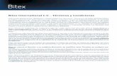 Bitex International C.V. - Términos y Condiciones
