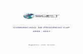 COMUNICADO DE PROGRESO CoP 2016 - 2017