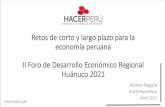 Retos de corto y largo plazo para la economía peruana II ...