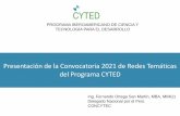 Presentación de la Convocatoria 2021 de Redes Temáticas ...