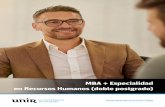 MBA + Especialidad en Recursos Humanos (doble postgrado)