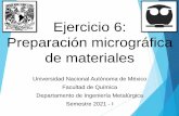 Ejercicio 6: Preparación micrográfica de materiales