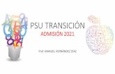 PSU TRANSICIÓN ADMISIÓN 2021