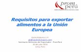 Requisitos para exportar alimentos a ... - Gobierno del Perú