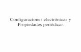 Conﬁguraciones electrónicas y Propiedades periódicas