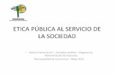 ETICA PÚBLICA AL SERVICIO DE LA SOCIEDAD