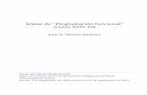 Temas de “Programación funcional” (curso 2009–10)