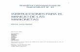 INSTRUCCIONES PARA EL MANEJO DE LAS MARIONETAS
