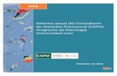 Informe anual del Consultorio de Atención Psicosocial (CAPsi)
