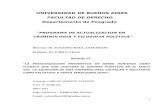 UNIVERSIDAD DE BUENOS AIRES - Pensamiento Penal