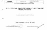 POLÍTICA SOBRE CONFLICTO DE INTERESES