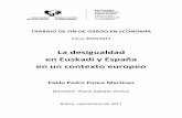 La desigualdad en Euskadi y España en un contexto europeo