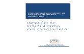 INFORME DE RENDIMIENTO CURSO 2019-2020