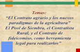 Temas: “El Contrato agrario y los nuevos paradigmas de la ...