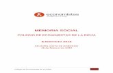 MEMORIA SOCIAL - El Colegio - Economistas de La Rioja