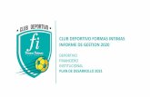 CLUB DEPORTIVO FORMAS INTIMAS INFORME DE GESTION 2020
