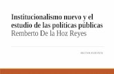 Institucionalismo nuevo y el estudio de las políticas públicas