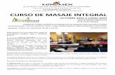 PROGRAMA DEL CURSO DE MASAJE INTEGRAL