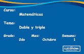 Curso: Matemáticas Tema: Doble y triple
