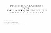 PROGRAMACIÓN DEL DEPARTAMENTO DE RELIGIÓN 2021-22
