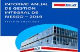 INFORME ANUAL DE GESTIÓN INTEGRAL DE RIESGO 2019
