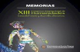 MEMORIAS XIII HumanidadesCongreso Internacional de