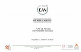 PLAN DE ACCIÓN UNIVERSIDAD EAN 2016