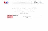 PRESENTACIÓN DE LA MATERIA DEPARTAMENTO FRANCÉS …