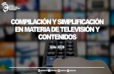 Compilación y Simplificación en materia de TV y Contenidos