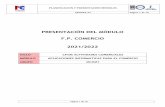 PRESENTACIÓN DEL MÓDULO F.P. COMERCIO 2021/2022