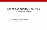 INTEGRIDAD PÚBLICA Y POLÍTICA ANTISOBORNO