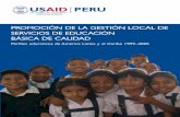 Promocion de La Gestion Local de Servicios de Educacion ...
