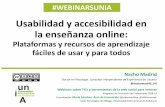 Usabilidad y accesibilidad en la enseñanza online