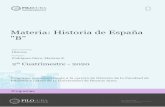 Materia: Historia de España B