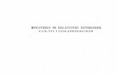 MINISTERIO DE RELACIONES ESTERlORES,
