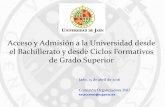 Acceso y Admisión a la Universidad desde el Bachillerato y ...