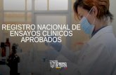 REGISTRO NACIONAL DE ENSAYOS CLÍNICOS APROBADOS